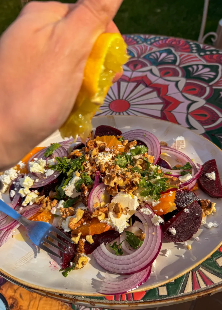 ensalada de remolacha y naranja