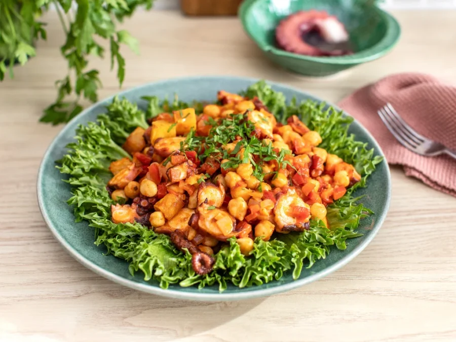 Ropa vieja de pulpo 